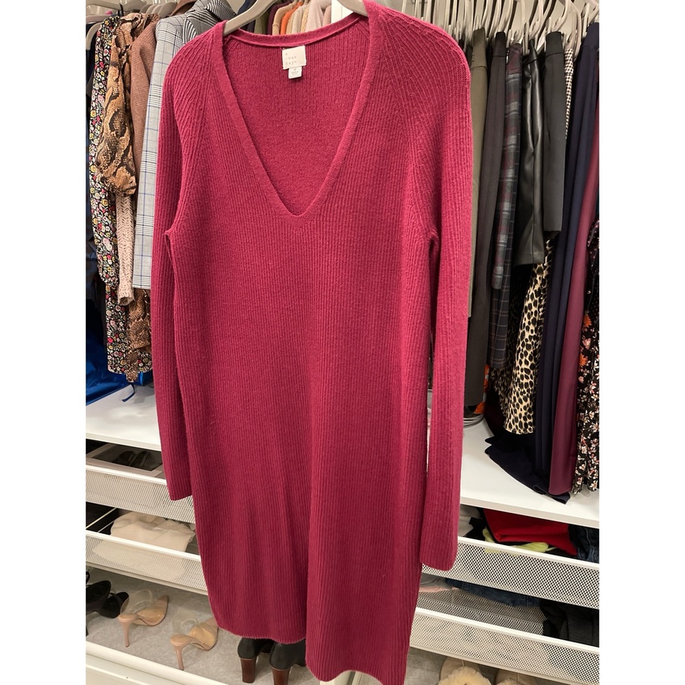 A New Day V-Neck Long Sleeve Sweater Dress